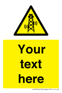 Custom warning RF radiation transmitter
